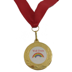 Rainbow Well Done Medal